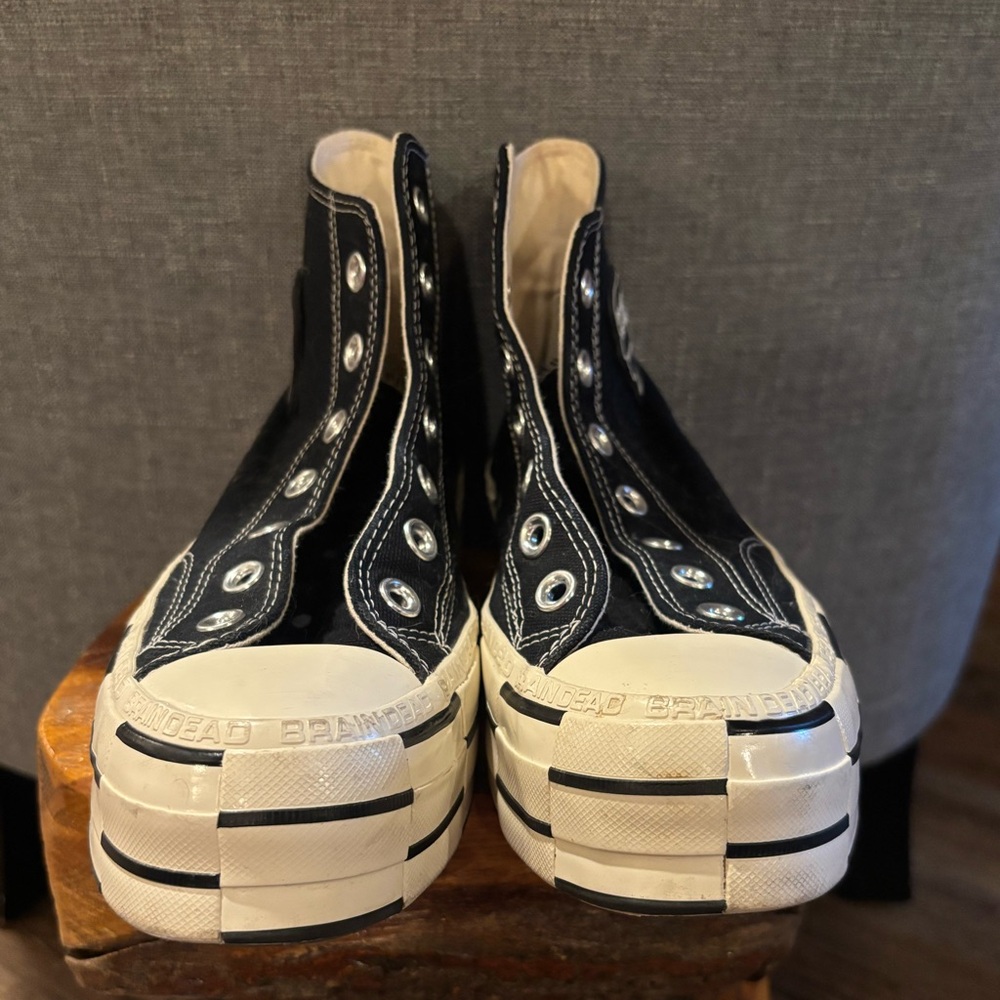 Converse Brain Dead x  Black and White Platform High-Tops - Picture 4 of 7